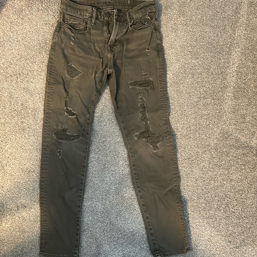 American Eagle air flex grey Boy distressed Jeans